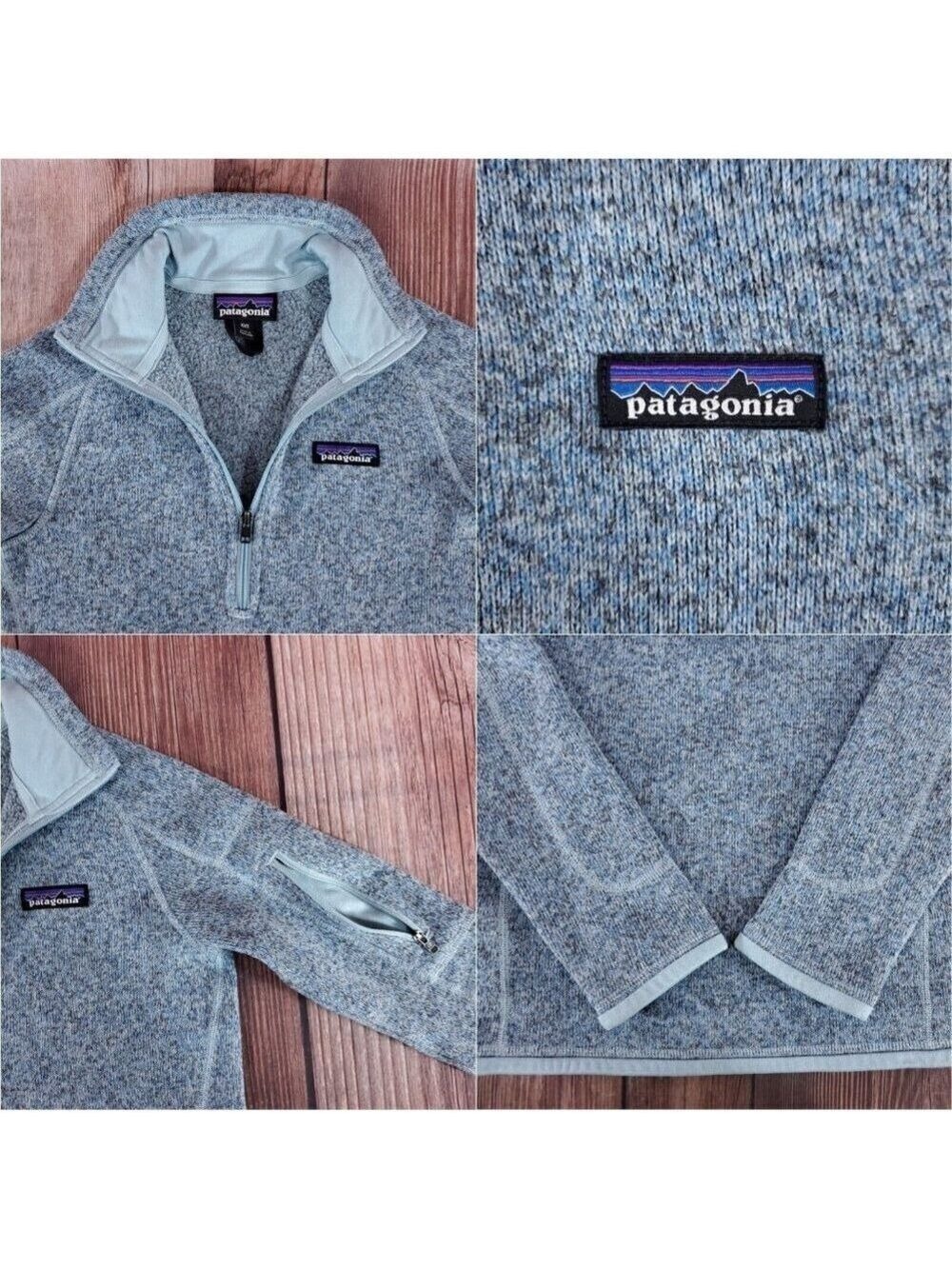 *READ* Patagonia Womens Size XXS Better Sweater 1/4 Zip Pullover Blue 25617 - Picture 10 of 15